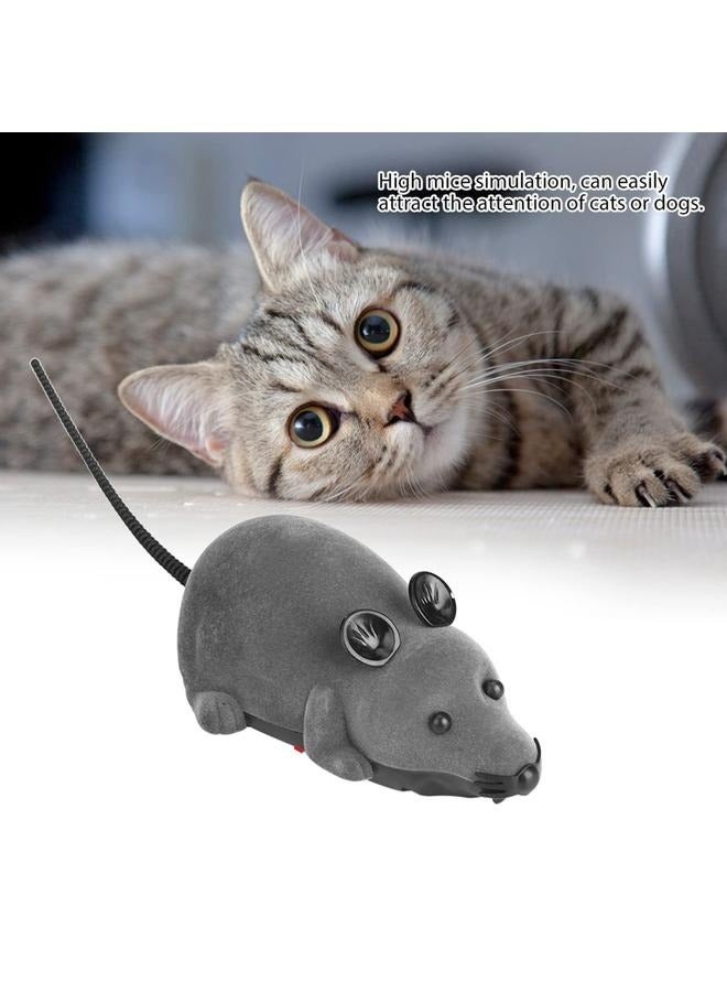 Wireless Remote Control Mouse,Remote Control Toy for Cats, Electronic Rat Toy for Kitten Funny Chasing Simulation Animal Toys Pet Novelty Gift(Gray) - Image 5