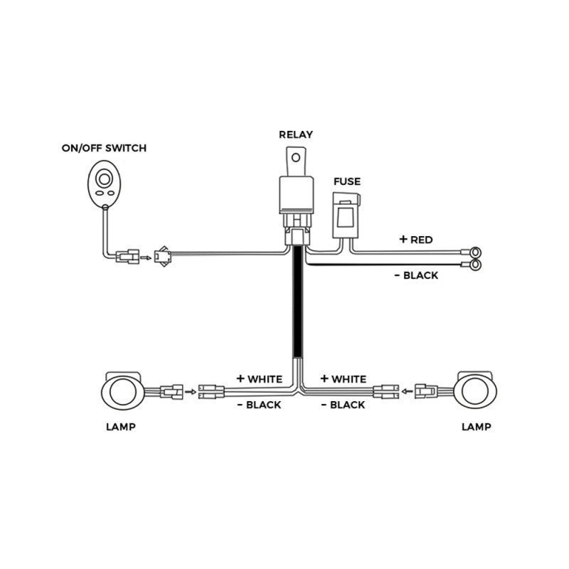 12Volt 40A Car Light Wire Set High Power One-Drive-Two Car Lamp Wire PureCopper Wire Group Car Spotlights Switch Wiring Group - Image 5