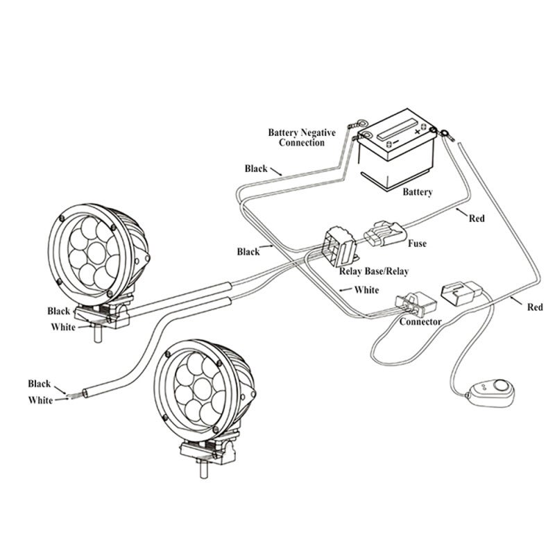 12Volt 40A Car Light Wire Set High Power One-Drive-Two Car Lamp Wire PureCopper Wire Group Car Spotlights Switch Wiring Group - Image 2