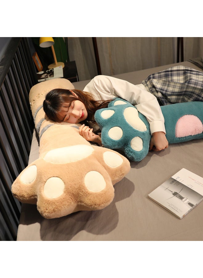 Cat Claw Pillow Long Sleeping Pillow Removable And Washable Girl Pregnant Woman Side Sleeping Cushion Girl Heart Sleeping Doll-Color:Green-Height:95cm