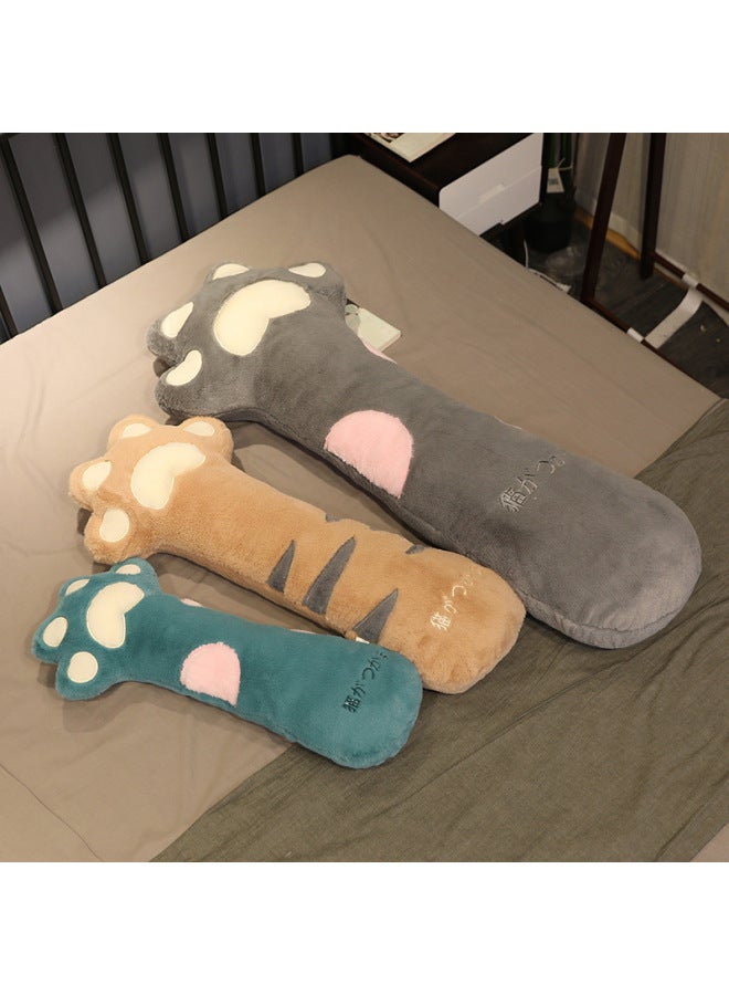 Cat Claw Pillow Long Sleeping Pillow Removable And Washable Girl Pregnant Woman Side Sleeping Cushion Girl Heart Sleeping Doll-Color:Green-Height:95cm