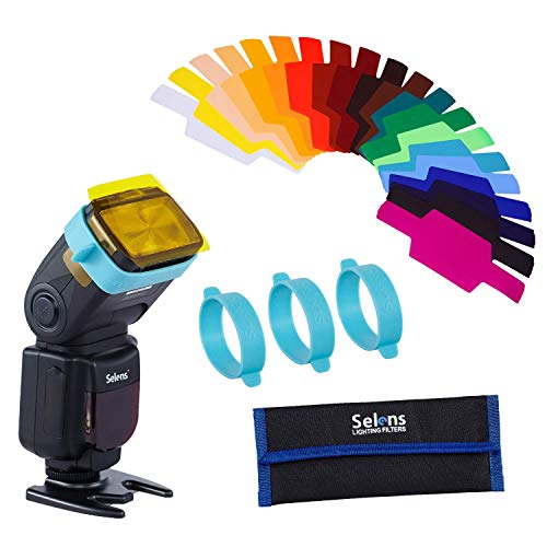 Selens Universal Lighting Filter Kit - 20pcs Color Correction Gels for Camera Flash & Studio Lighting - Image 1