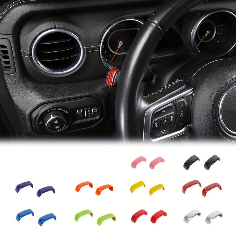Turn Signal Rain Wiper Lever Cover Trim Pink Compatible With Jeep Wrangler JL 2018 2024 Gladiator JT 2023 - Image 1