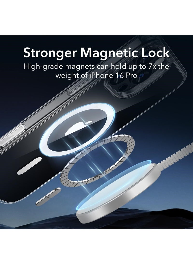 ANYOGRO Compatible with Apple iPhone 16 Pro Case, Magnetic MagSafe Support, Military-Grade Drop Protection,iPhone 16 Pro Cover with Independent Camera Button, Clear - Image 3