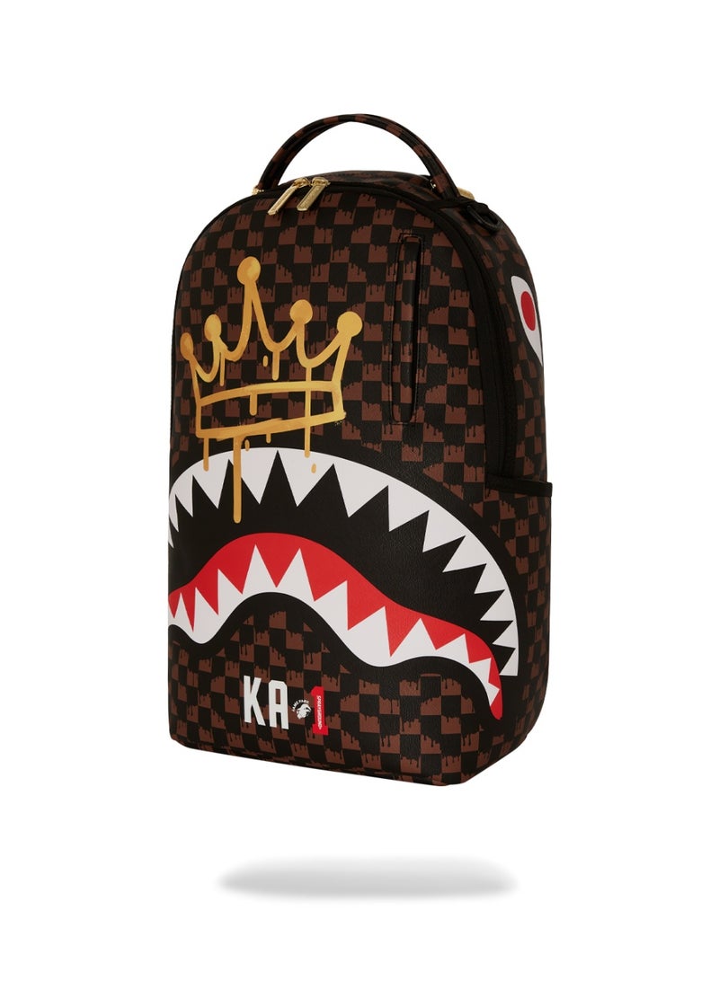 SPRAYGROUND CROWN DRIP CHECK x KA1 DLXSV BACKPACK BROWN  - Image 5