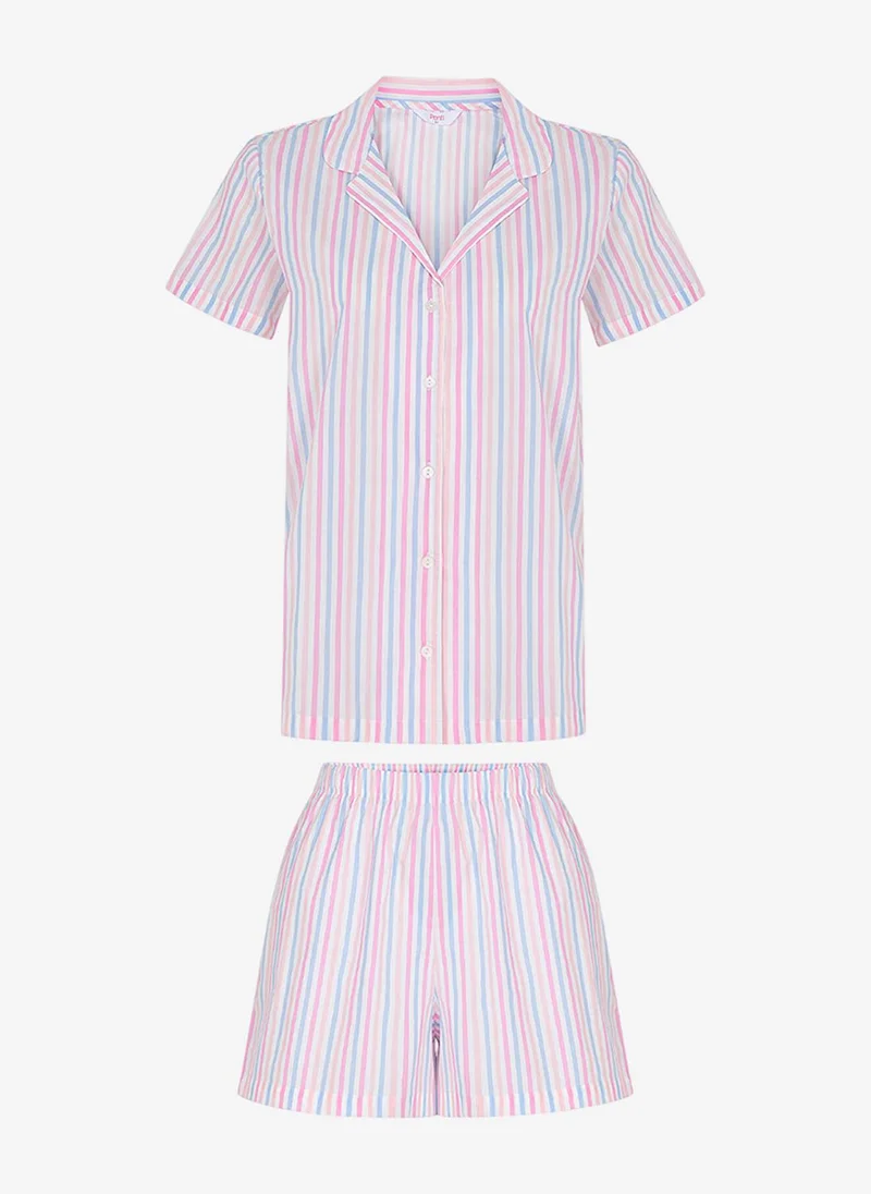 Penti  Women's Mix Short Sleeve Cotton Pyjama Set with Shorts for Women | Best Price UAE