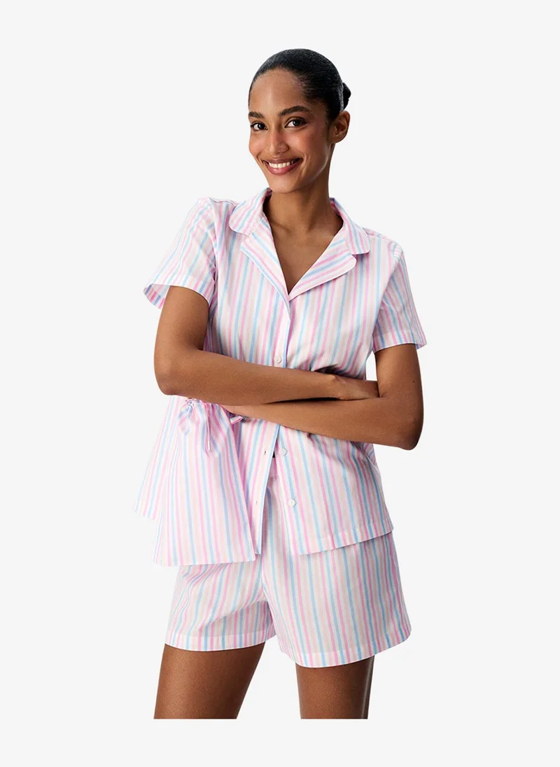 بنتي Women's Mix Short Sleeve Cotton Pyjama Set with Shorts