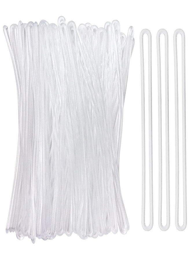 حلقات/أشرطة/أربطة أمتعة شفافة من السيليكون من كيدولتز لحامل بطاقات الأمتعة، وسلاسل المفاتيح، وما إلى ذلك... غير قابلة للتمزق ومرنة - 6 بوصات (100)