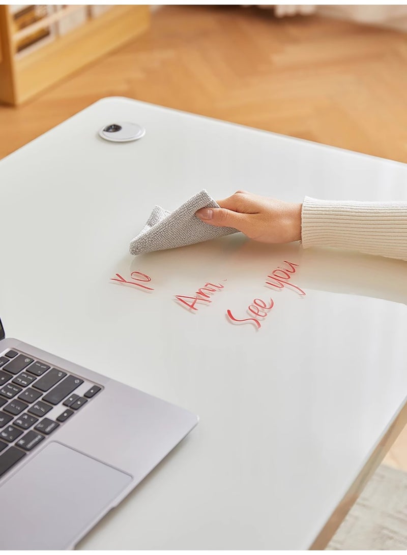 Merry Moments Home Office Desk Gaming Desk Office Table Workstation Computer Desk Electric Motorised Height Adjustable White with Tempered Glass Top USB Type C Size: W120 x W60 cm - Image 5