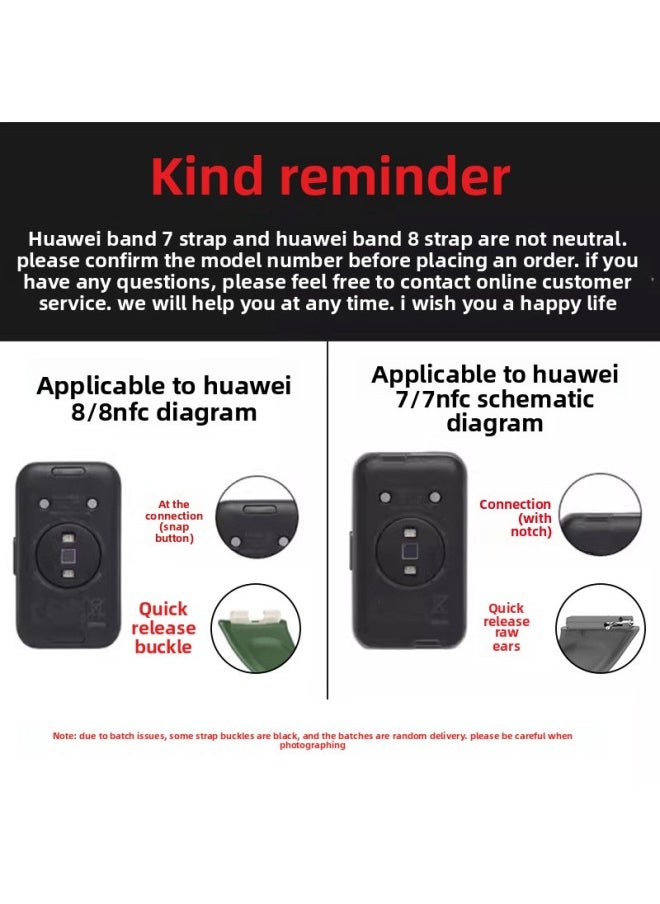 Generic - Suitable For HuaweiBracelet 9/8/7/6 Wristband Replacement Strap Watchband Sports Smart Watch Milanese Silicone N-Color:Bracelet 8/9/NFC Strap [red] Comes With Film - Image 1