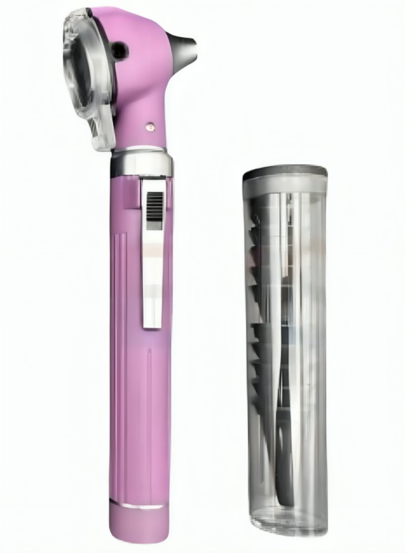 TNM Medical Optical Fiber Otoscope LED | ENT Ear Inspection Diagnostic Device – Purple - Image 2