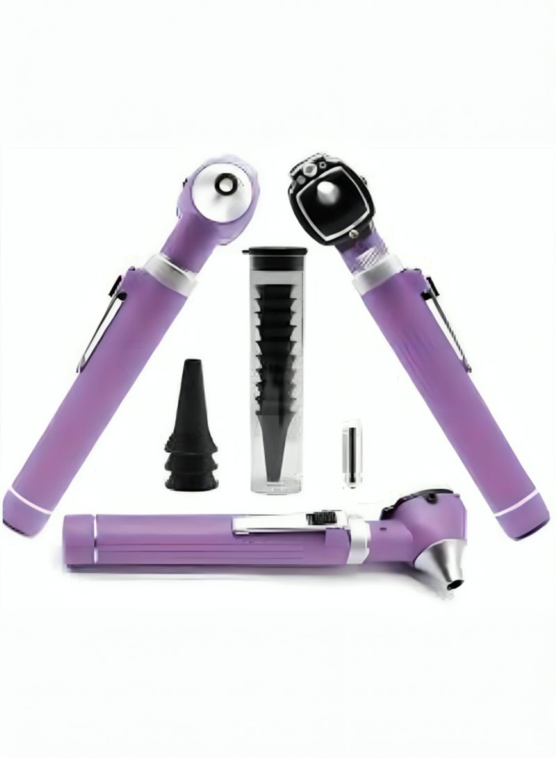 TNM Medical Optical Fiber Otoscope LED | ENT Ear Inspection Diagnostic Device – Purple - Image 4