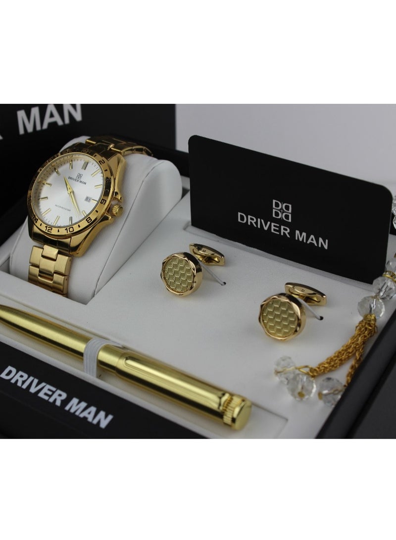 ووتش طقم ساعه رجالي مكون من أربع قطع