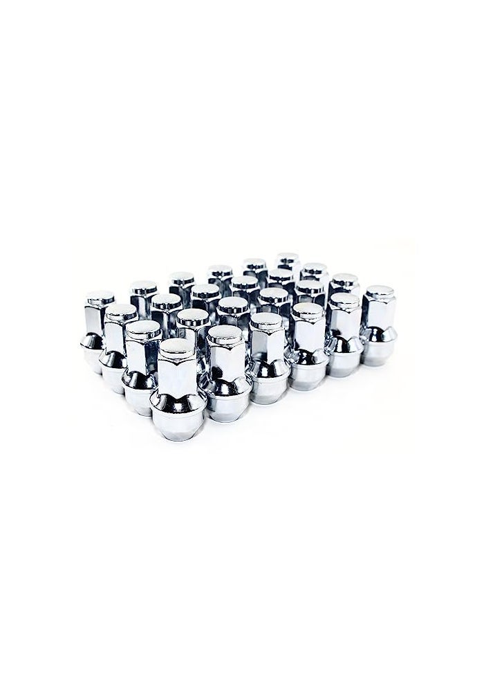 Veritek Performance Set of 24 Veritek 14x20mm 1316 Hex 2 Inch Chrome OEM Factory Style Large Acorn Seat Lug Nuts for Ford F150 Expedition Lincoln Navigator Factory Wheels - Image 1