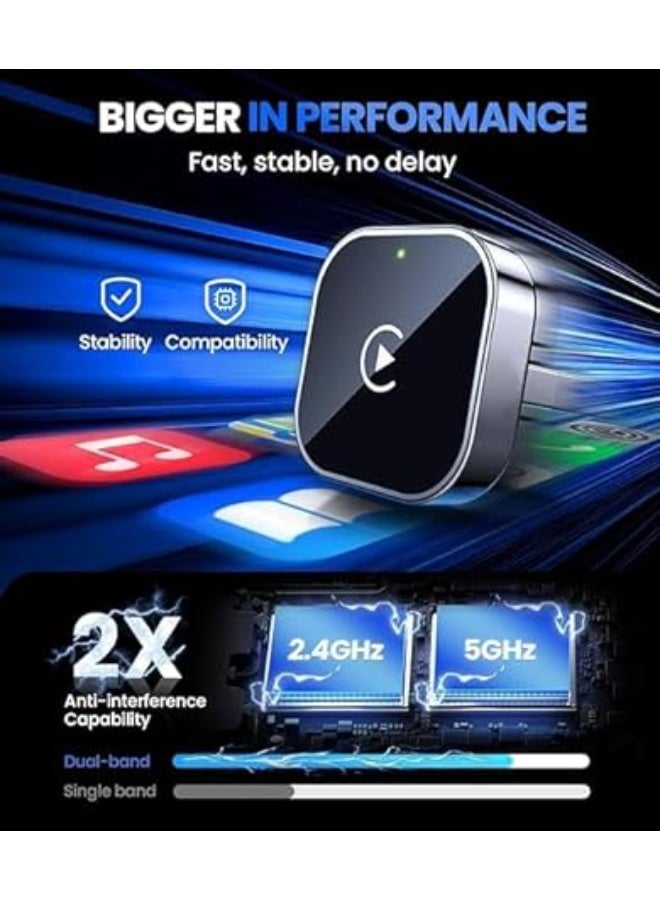 محول كاربلاي لاسلكي صغير - تصميم USB صغير مناسب للسيارات - التوصيل والتشغيل - سهل الاستخدام - اتصال سريع ومستقر - متوافق مع آيفون/اندرويد - Image 4