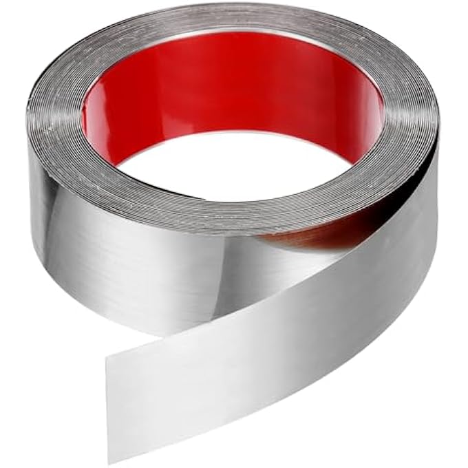 39.4 FT X 1.97 INCH WALL TRIM PEEL AND STICK MOULDING MOULDING FRAME SELF-ADHESIVE STAINLESS STEEL MIRROR FINISH METAL STRIP EDGE SILVER - Image 2