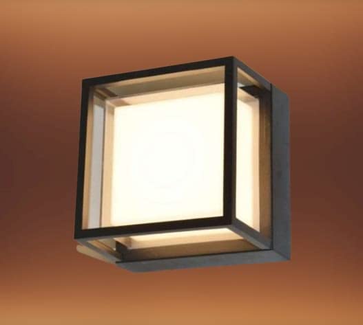 FILLISKA Acrylic LED Wall Light, 12 Watt, Indoor/Outdoor, Warm White, IP-65 Rated (Black Square-819) - Image 2
