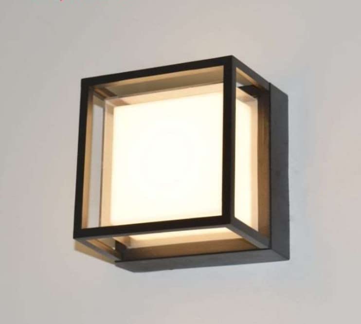 FILLISKA Acrylic LED Wall Light, 12 Watt, Indoor/Outdoor, Warm White, IP-65 Rated (Black Square-819) - Image 4