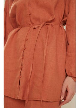 Manuka Linen Balloon Sleeve Shirt Tile  - Image 5