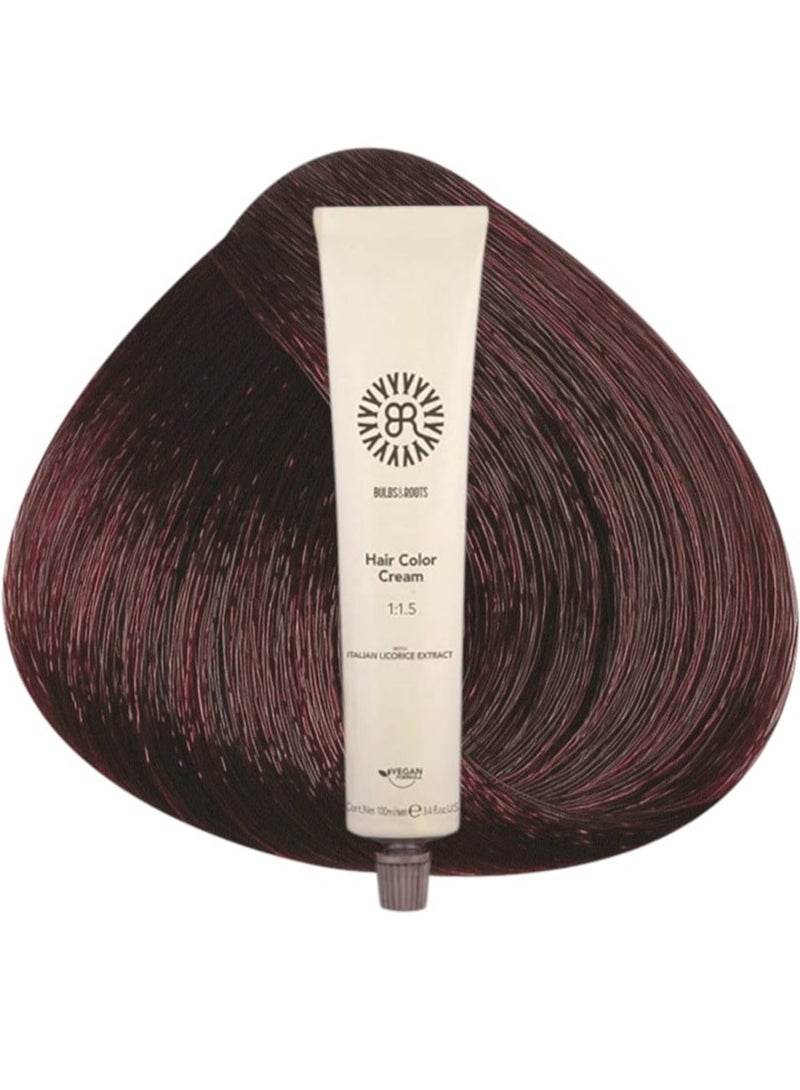 بي ار صبغه BR الايطاليه نباتيه 100%  للتلوين الشعر رقم 5.66   100 ملليلتر - Image 1