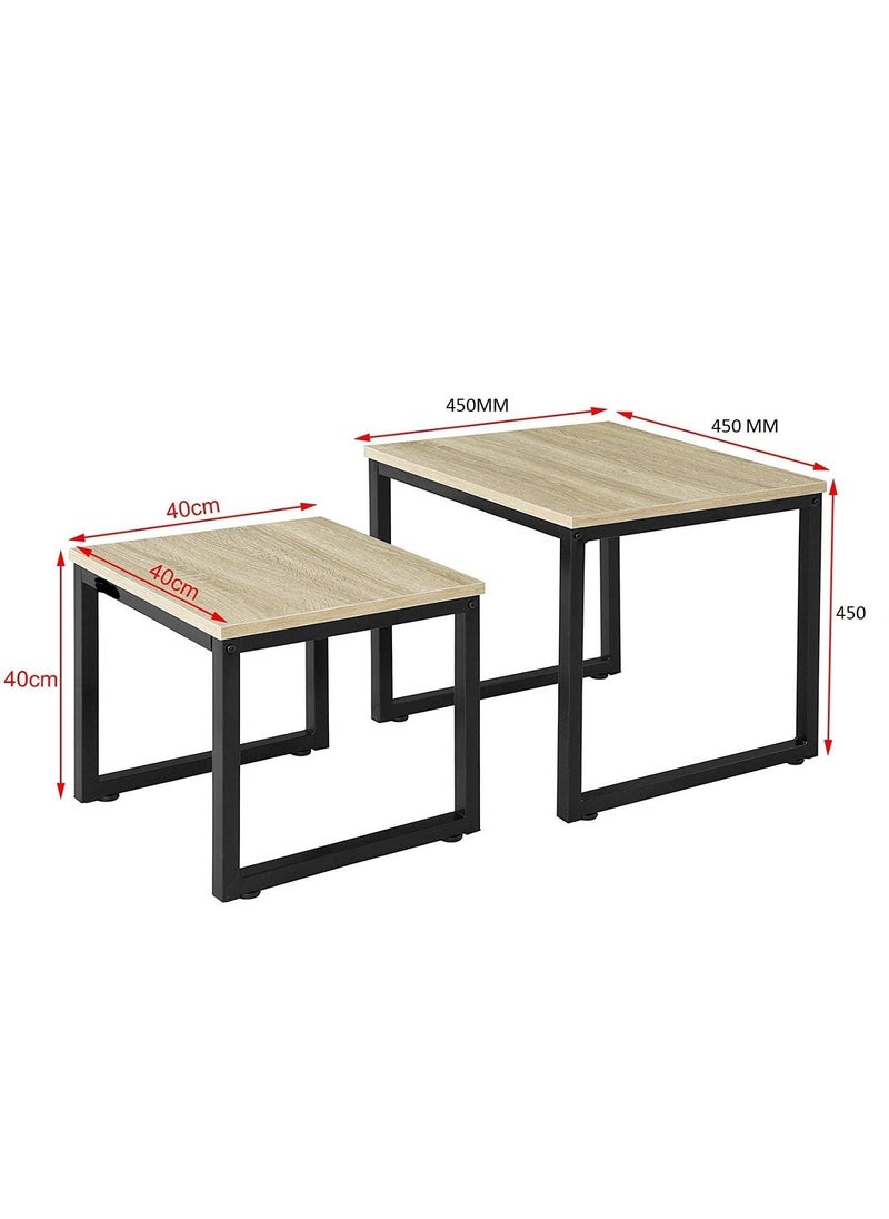 Generic Indian Decor 4595 Nesting Tables Set of 2 Coffee Table Side Table End Table Black  - Image 3