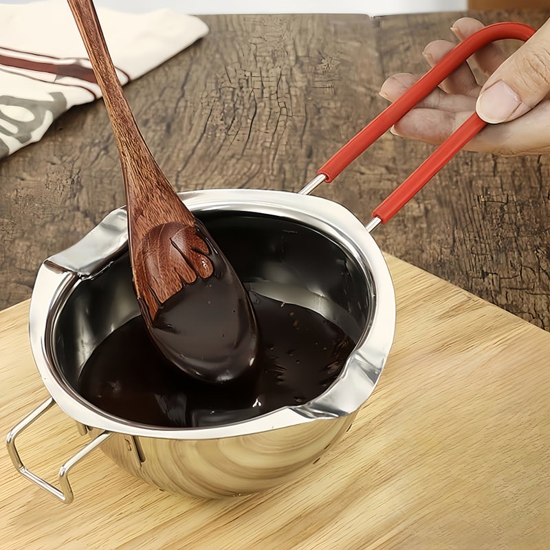Stainless Steel Melting Bowl Chocolate Heating Pot Cheese Fondue Baking Dessert Tool Caramel Warmer Suitable For Kitchen Baking And Outdoor Camping - Image 4
