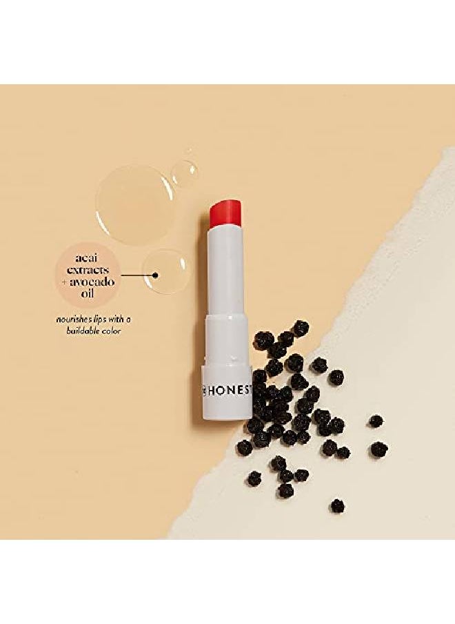 Honest Beauty - Tinted Lip Balm Fruit Punch With Acai Extracts + Avocado Oil ; Ewg Certified + Dermatologist & Physician Tested & Vegan + Cruelty Free ; 0141 Oz - Image 1