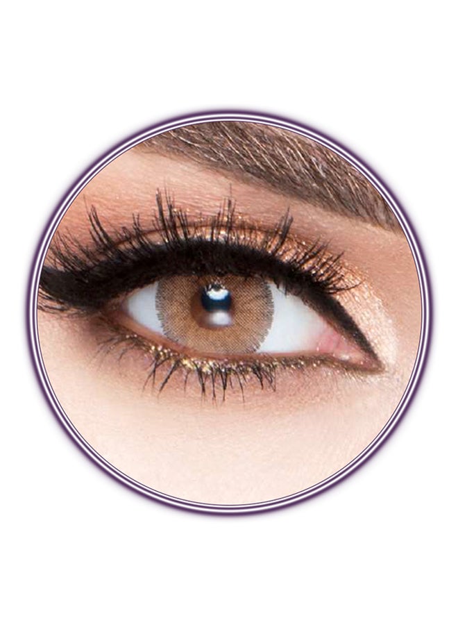 Unisex Pack Of 2 Latin Brown Yearly Disposable Contact Lenses