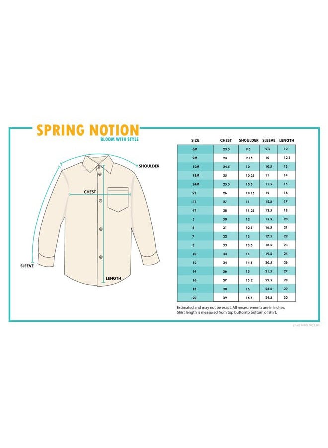 Spring Notion Big Boys' Long Sleeve Gingham Shirt 4T Lemonade Pink, Boys' Clothing - Image 5