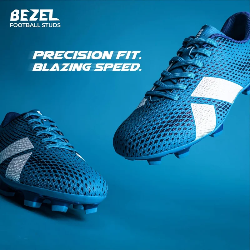 نيفيا Nivia Bezel Football Studs for Men - High Shear Dual Color TPU Sole with 3D Texture Upper for Soft & Hard Natural Grass