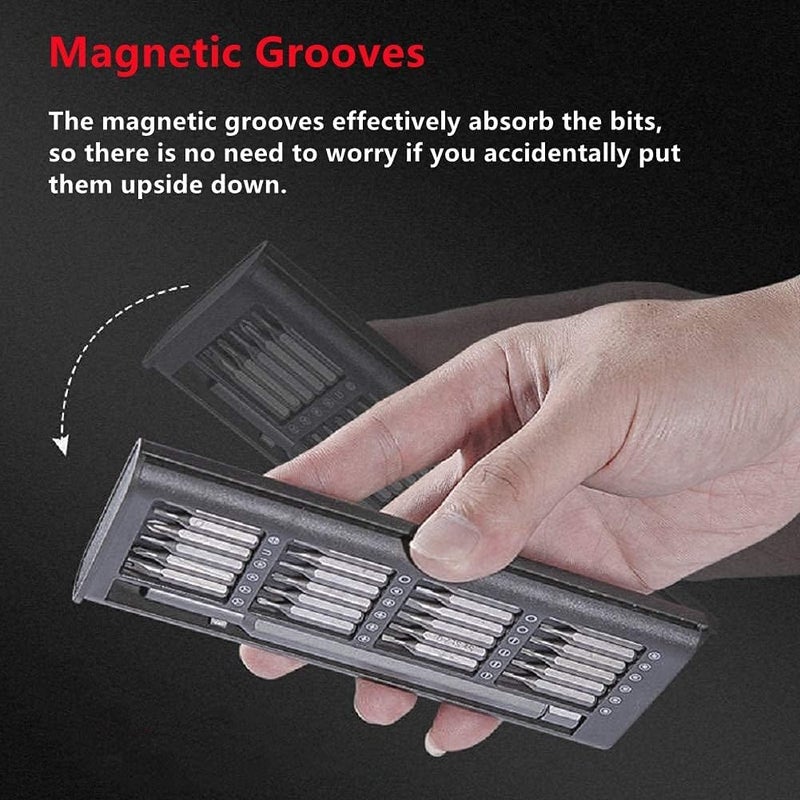 ZSIGNS 24 in 1 Precision Screwdriver Set Multifunction Magnetic Driver Bit Set Pocket Screwdriver Tool Set Mini Screwdriver Kit Repair Tool Kit for Electronics Tablet Cellphone - Image 4