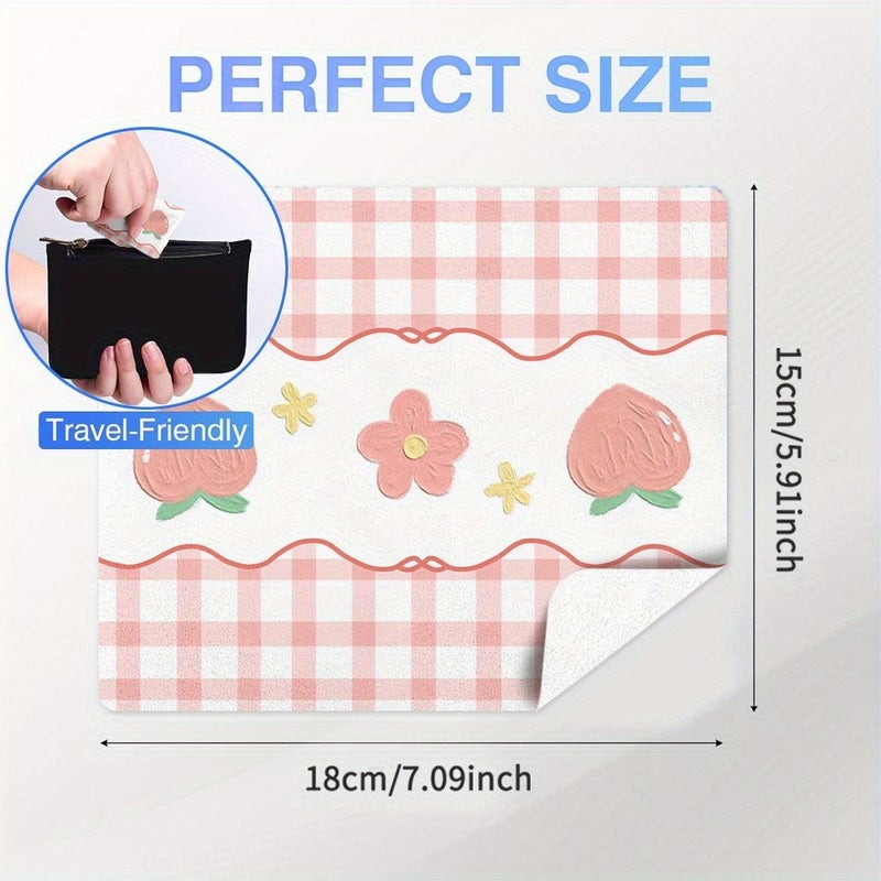 6 Pcs Microfiber Wipe Glasses Cloth Cartoon Fruit Pattern Scratch Free Cleaning Cloth - Image 4