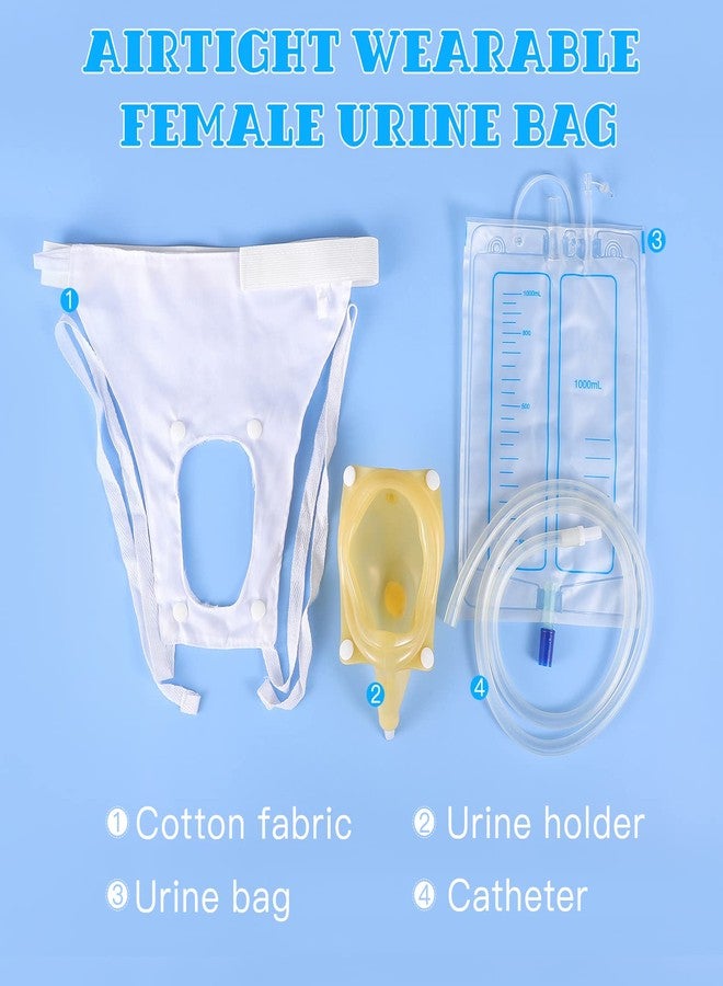 HEALLILY Female Urine Bag Urinal Collector Anti Allergic Medical Liquid Urine Bag Wearable Urinal System for Women Ladies - Image 5