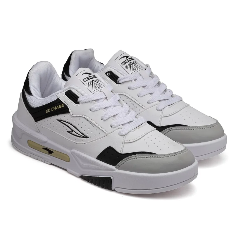 أسيان Stylish Casual Sneakers for Men and Boys - White/Black/Grey