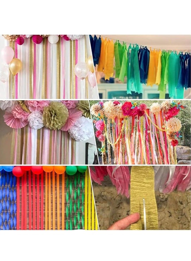 Flamingo Crepe Paper Streamer Single Color 1.5Inches Orange Color  Pack Of 24 - Image 2