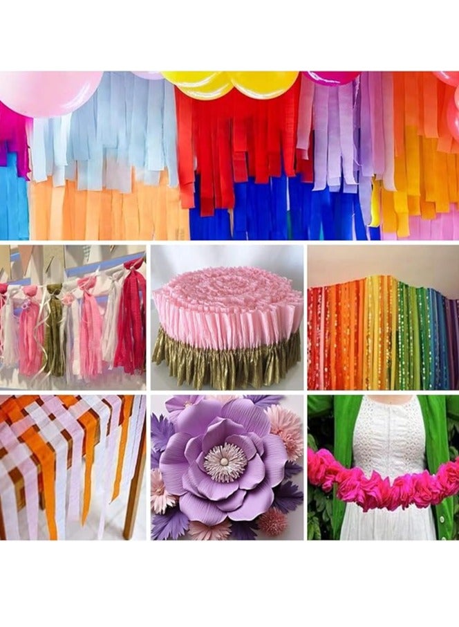 Flamingo Crepe Paper Streamer Single Color 1.5Inches Orange Color  Pack Of 24 - Image 3