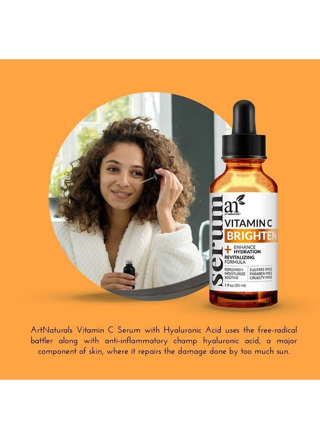 artnaturals Antiaging Vitamin C Serum (1 Fl Oz / 30Ml) With Hyaluronic Acid And Vit E Wrinkle Repairs Dark Circles Fades Age Spots And Sun Damage Enhanced 20% Vitamin C (Anga0120)  - Image 3