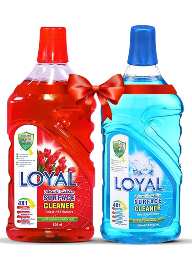 لويال منظف ​​أسطح ٢ × ٨٠٠ مل برائحة نسيم البحر + وليمة الزهور