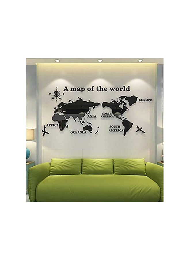 Zaboon ملصقات حائط ثلاثية الأبعاد لخريطة العالم لتزيين خلفية التلفزيون في غرفة المعيشة وغرفة النوم - مم - Image 4