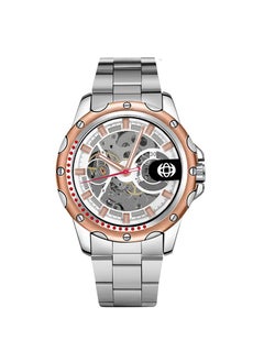 Generic Mens Skeleton Automatic Watch Silicone StrapRose gold white silver core steel belt Rose gold white silver core steel belt 