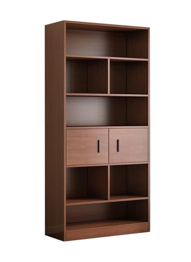 JOMILA 5 Tier Shelf Organizer with drawer and cabinet, Open Display Bookshelf, Decor Furniture for Home Office, Living Room, Bed Room (Brown, 181x62x24cm)  - Image 1