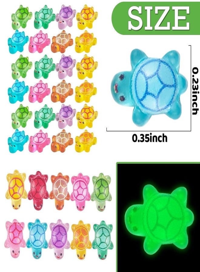 Banax 200pcs Mini Glow in The Dark Resin Animals, Turtle Animal Models, Resin Turtle Miniature Figurines for Miniature Fairy Garden Landscape Accessories Home Decor Crafts - Image 5