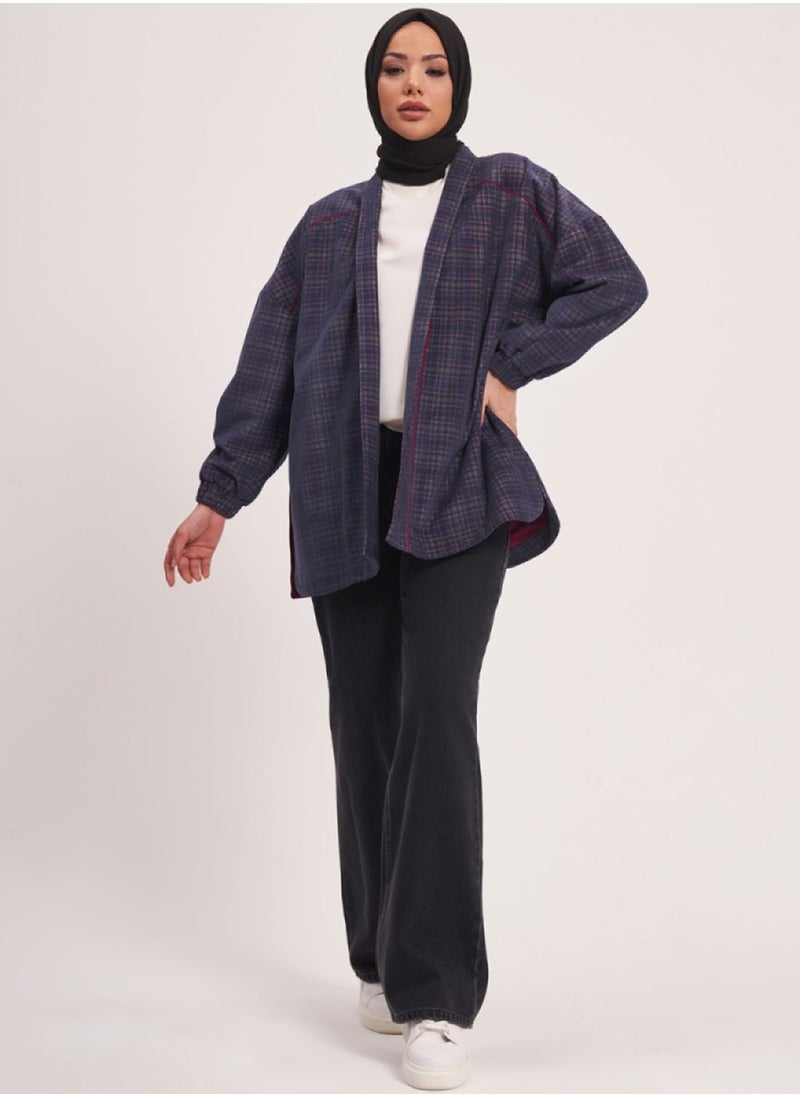 Meys - Checked Knitted Blazer - Image 1