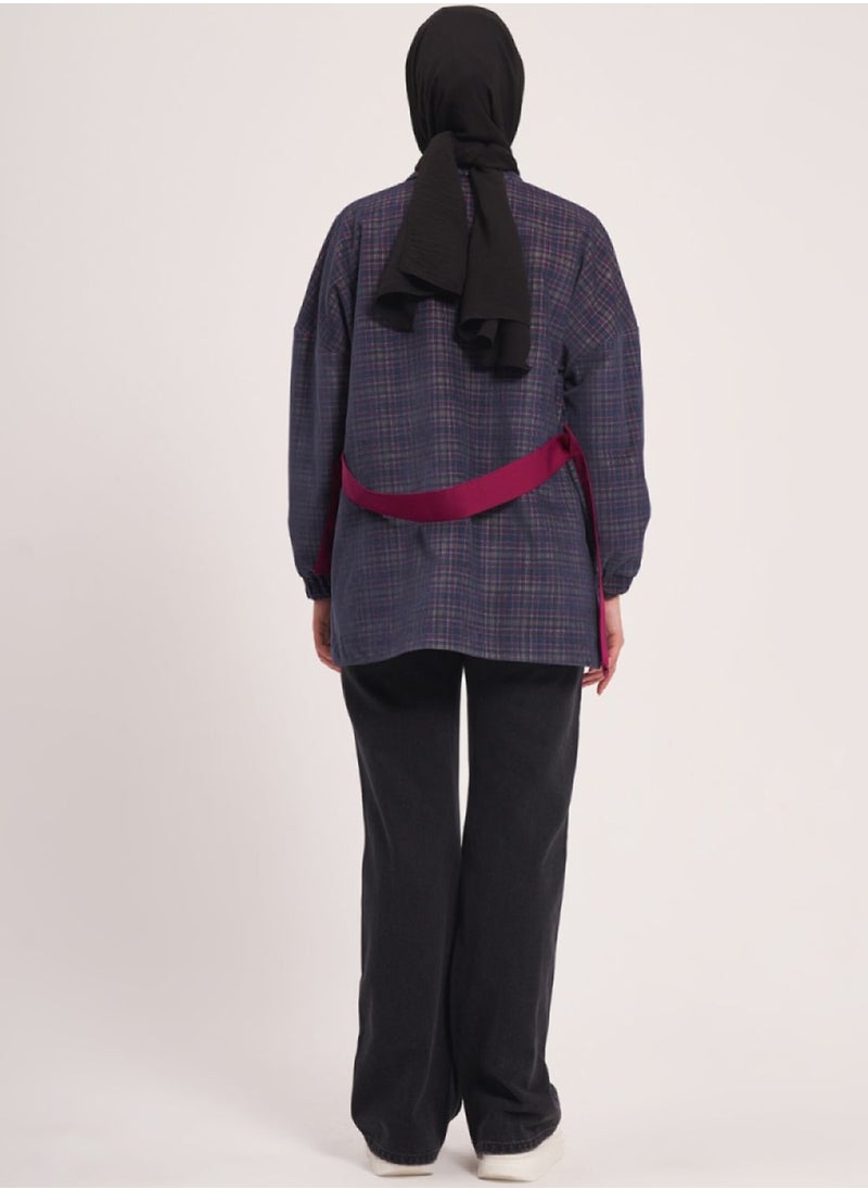 Meys - Checked Knitted Blazer - Image 1
