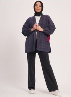 Checked Knitted Blazer