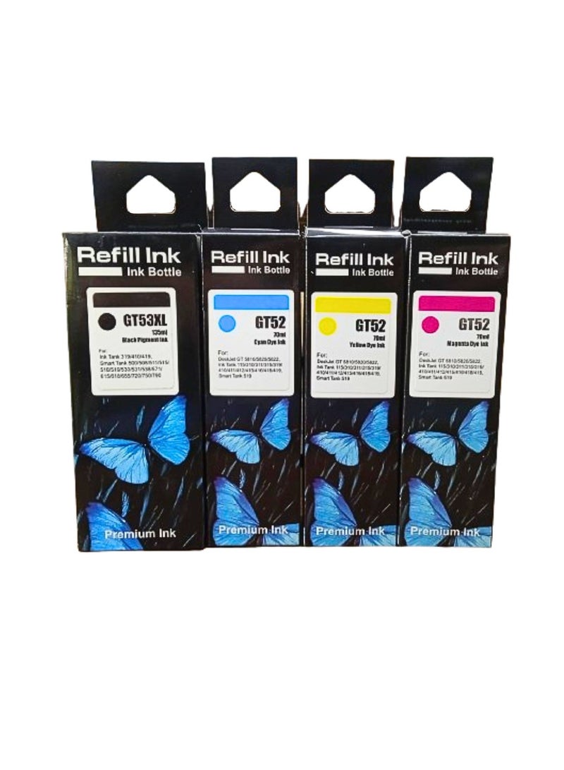 Terabyte GT53XL GT52 Ink Bottle for H Ink Tank 319 410 419 Smart Tank 500 502 508 511 514 515 518 519 530 531 532 533 538 571 615 618 655 720 750 790 DeskJet GT 5810 5820 5822 115 118 310 311  - Image 1