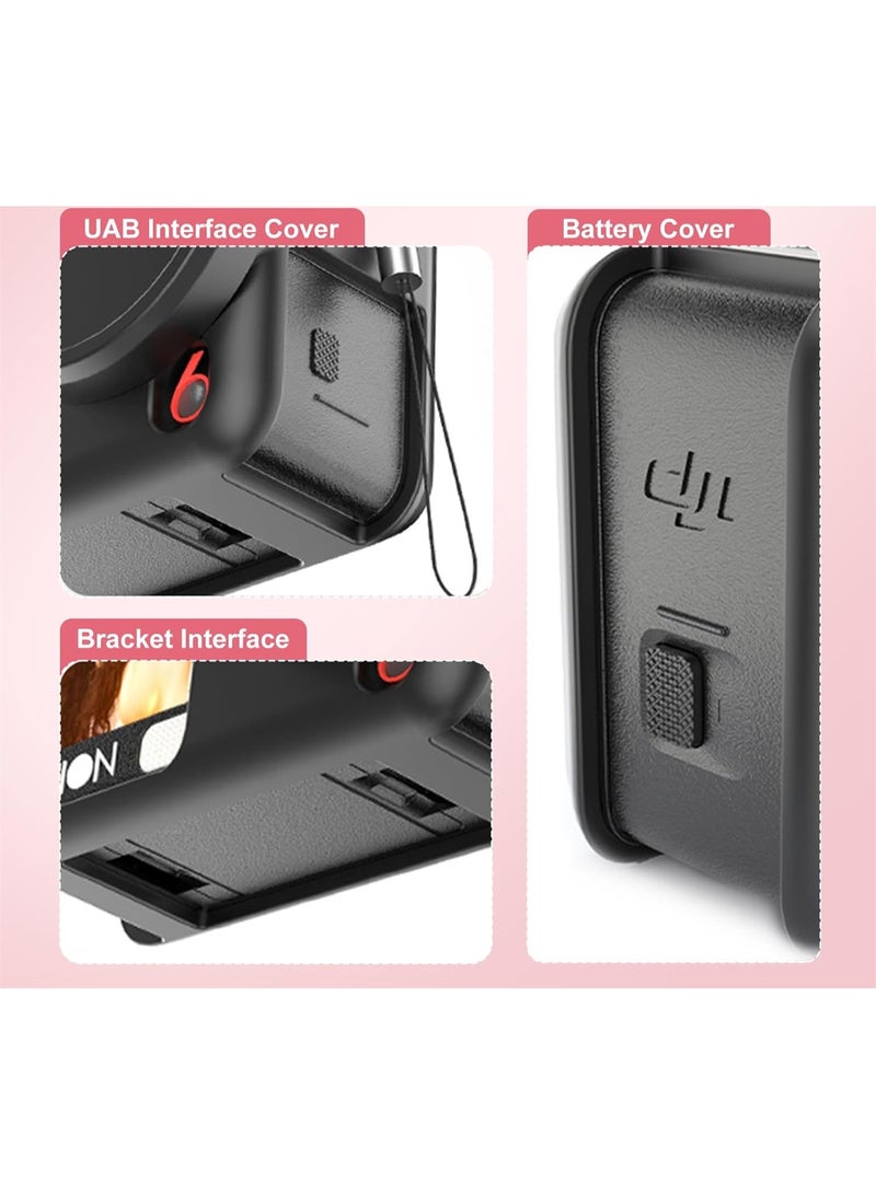 Camera Silicone Case + Lens Cap for DJI Osmo Action 6 Camera Drop-Proof Anti-Collision Shock-Proof Protective Cover Sleeve Protector Accessories with Anti-Loss Strap (Grey) - Image 5