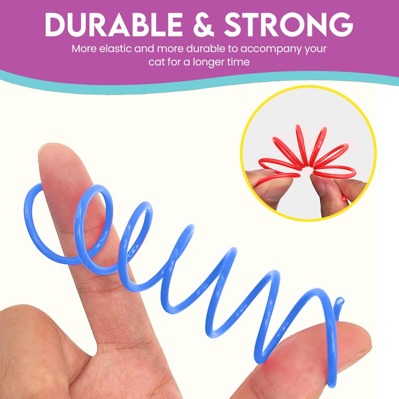 SPOT Colorful Cat Spring Toys â€“ 2" Bouncy Coils for Indoor Cats & Kittens to Swat, Chase, Bite â€“ Interactive Enrichment Toys, Safe Plastic, 10-Pack, Multi-Color - Image 3