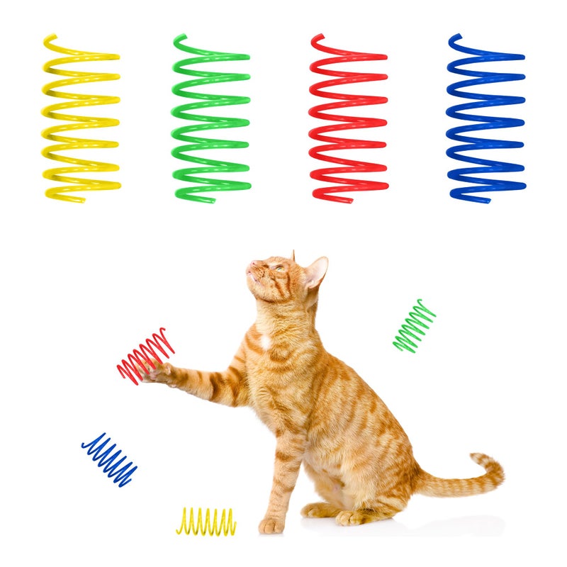 SPOT Colorful Cat Spring Toys â€“ 2" Bouncy Coils for Indoor Cats & Kittens to Swat, Chase, Bite â€“ Interactive Enrichment Toys, Safe Plastic, 10-Pack, Multi-Color - Image 1