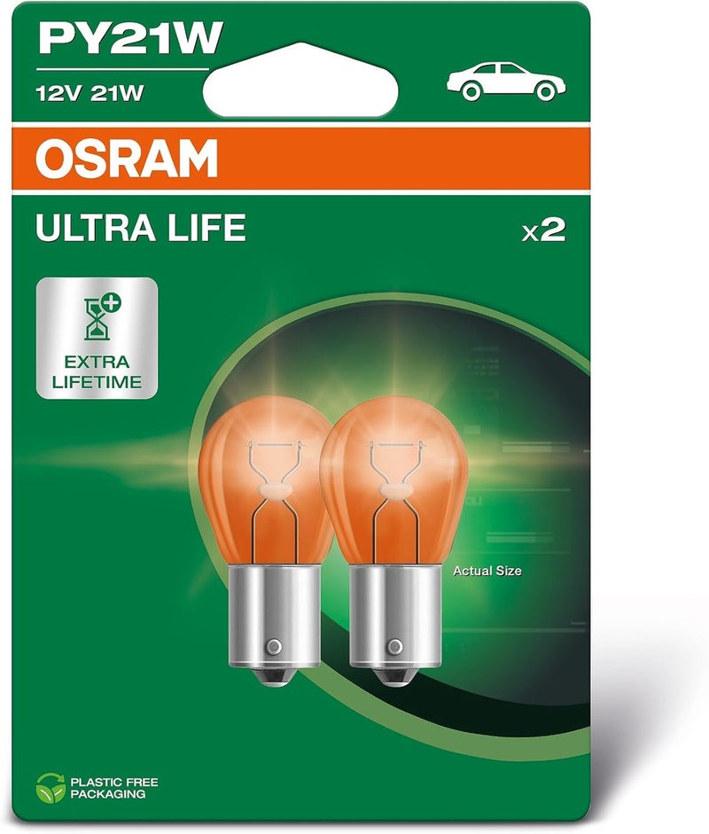 مصباحان Ultra Life PY21W في عبوة مزدوجة من 2